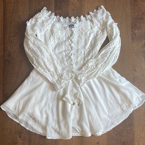 White boho dress size M !